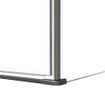 Fortifura Galeria Porte de douche - 100x200cm - charnières - poignée - plat - verre de sécurité Verre dépoli - Gunmetal SW1122641