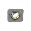 QAZQA Alberto Spot encastré set - 1 spot - 9x11,2cm - lampe led dimmable incluse - IP44 - Carré - Gunmetal SW1477247