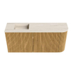 Mondiaz JOYA-DLUX 91.6cm toiletmeubel - ronding rechts kleur Oak - Wastafel FAYE positie Links Zonder kraangat kleur Meli. SW1423987