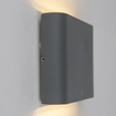 QAZQA Batt wandlamp - 11.5x9x3cm - incl. LED - IP65 - mat donkergrijs SW1187195