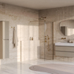 BRAUER Oblivion Inloopdouche - 70x200cm - glascoating - helder glas - geborsteld goud PVD SW1417892
