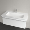 Villeroy & Boch Venticello Lavabo pour meuble avec lavabo au centre 100x50cm avec 1 trou pour robinetterie (et 2 trous perçables) avec trop plein ceramic+ blanc 1025121