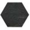 Fap ceramiche carreau de sol et de mur hexagone roma graphite mat 21.6x25cm aspect marbre mat anthracite SW420150