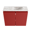 MONDIAZ TURE-DLUX Meuble toilette - 60cm - Fire - EDEN - vasque Glace - position droite - sans trou de robinet SW1103282