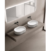Zeza Blend Lavabo - 48 x 34,5 x 14 cm - ovale - solid surface - blanc mat SW1447031