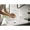 Hansgrohe Finoris wastafelkraan 230 met douche pop-up plug mat wit SW651588
