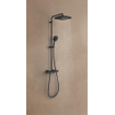 GROHE Vitalio Comfort 250 Quickfix Regendoucheset - 25cm - hoofddouche - vierkante handdouche - 2 straalsoorten - met douchethermostaat - mat zwart SW1126675