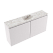 MONDIAZ TURE-DLUX Meuble toilette - 100cm - Cale - EDEN - vasque Glace - position centrale - 1 trou de robinet SW1103181