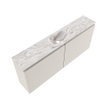 MONDIAZ TURE-DLUX Meuble de toilettes 120 cm Linen. Lavabo EDEN Glace position centrale. Sans trou de robinet. SW1103434
