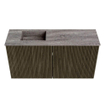 Mondiaz JOYA-DLUX 80cm toiletmeubel - kleur Shadow - Wastafel FAYE positie Links Zonder kraangat kleur Oza. SW1425040