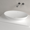 Villeroy & Boch Loop & friends opzetwastafel 56x38cm ovaal m/ov C+ stone white SW644105