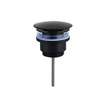 FugaFlow Efficiente Pietra Ensemble lave-mains - 40x22x10cm - céramique - trou de robinet à droite - robinet de lave-mains noir mat - bonde - siphon réduit - blanc brillant SW1483428