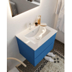 Mondiaz VICA ensemble de meuble de salle de bain - 60cm - meuble sous-vasque jeans - 2 tiroirs - lavabo denia milieu - 1 trou de robinet - miroir LED - version XL 60cm de haut SW1098211