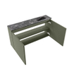 MONDIAZ TURE-DLUX Meuble toilette - 100cm - Army - EDEN - vasque Lava - position droite - 1 trou de robinet SW1103692