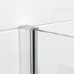 Saniclass Bellini Douche à l'italienne 80x200cm verre de sécurité bande satinée anti-calcaire chrome SW238192