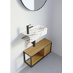 Riho Livit Tiny Fontaine - 1 trou de robinet à gauche - 41x20.5x10.5cm - céramique - marbre blanc SW1075280