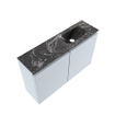 MONDIAZ TURE-DLUX Meuble de toilettes 80 cm Clay. Lavabo EDEN Lava position droite. Sans trou de robinet. SW1103757