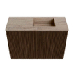 Mondiaz JOYA-DLUX 60cm toiletmeubel - kleur Walnut - Wastafel FAYE positie Rechts 1 kraangat kleur Saba. SW1424640