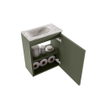 MONDIAZ TURE-DLUX Meuble de toilettes 40 cm Army. EDEN lavabo Glace position gauche. Sans trou de robinet. SW1103148