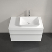 Villeroy & Boch Venticello Meuble sous lavabo 95.7x50.2x60.6cm avec 2 tiroirs pour lavabo à poser droite blanc brillant 1025486