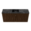Mondiaz JOYA-DLUX 90cm toiletmeubel - kleur Walnut - Wastafel FAYE positie Midden Zonder kraangat kleur Lava. SW1422485