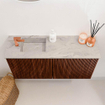 Mondiaz JOYA-DLUX Meuble de toilette 80cm - couleur Ruby - Vasque FAYE position Gauche 1 trou de robinet couleur Glace SW1423544