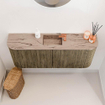 Mondiaz JOYA-DLUX 103.2cm toiletmeubel - ronding links en rechts kleur Dusk - Wastafel FAYE positie Midden 1 kraangat kleur Arena. SW1425791