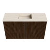 Mondiaz JOYA-DLUX 70cm toiletmeubel - kleur Walnut - Wastafel FAYE positie Midden 1 kraangat kleur Meli. SW1424422