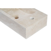 FugaFlow Efficiente Pietra Fonteinset - 40x22x10cm - kraangat rechts - fonteinkraan geborsteld messing PVD - afvoerplug - verlaagd sifon - gemeleerd natuursteen SW1448148