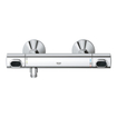 GROHE Precision Flow Doucheset - thermostatische douchekraan - met glijstangset - 60cm - ronde handdouche - 1 straalsoort - gladde doucheslang - chroom SW1028113