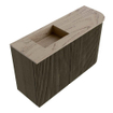 Mondiaz JOYA-DLUX Meuble de toilette 71,6cm - arrondi droit couleur Shadow - Lavabo FAYE position Gauche Sans trou de robinet couleur Arena SW1424820