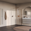 BRAUER Oblivion Inloopdouche - 100x200cm - 30cm zijwand - glascoating - helder glas - geborsteld koper PVD SW1417922