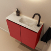 MONDIAZ TURE-DLUX Meuble toilette - 60cm - Fire - EDEN - vasque Ostra - position droite - 1 trou de robinet SW1104806