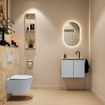 MONDIAZ TURE-DLUX Meuble toilette - 60cm - Clay - EDEN - vasque Frappe - position centrale - 1 trou de robinet SW1102707