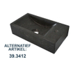 Wiesbaden Raw lavabo en pierre dure à droite 40x22x10 cm pierre dure satinée SW72931