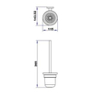Plieger Vigo brosse WC modèle suspendu avec gobelet Chrome SW225383