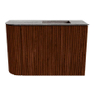 Mondiaz JOYA-DLUX 61.6cm toiletmeubel - ronding links kleur Ruby - Wastafel FAYE positie Rechts Zonder kraangat kleur Oza. SW1425530
