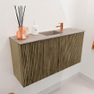 Mondiaz JOYA-DLUX 80cm meuble de salle de bains - couleur Dusk - Vasque FAYE position Milieu 1 trou de robinet couleur Saba. SW1426053