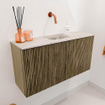 Mondiaz JOYA-DLUX 80cm meuble de toilette - couleur Dusk - Vasque FAYE position Milieu Sans trou de robinet couleur Nata. SW1425894