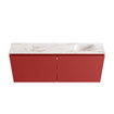 MONDIAZ TURE-DLUX Meuble toilette - 120cm - Fire - EDEN - vasque Frappe - position droite - sans trou de robinet SW1102791