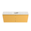 MONDIAZ TURE-DLUX Meuble toilette - 120cm - Ocher - EDEN - vasque Ostra - position centrale - 1 trou de robinet SW1104953