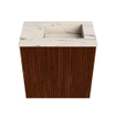 Mondiaz JOYA-DLUX 40cm toiletmeubel - kleur Ruby - Wastafel FAYE positie Rechts 1 kraangat kleur Nata. SW1425409