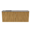 Mondiaz JOYA-DLUX 100cm toiletmeubel - kleur Oak - Wastafel FAYE positie Links Zonder kraangat kleur Oza. SW1424135