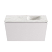 MONDIAZ TURE-DLUX Meuble toilette - 80cm - Cale - EDEN - vasque Ostra - position droite - sans trou de robinet SW1104765