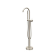IVY Bond Mitigeur de baignoire autoportant - bec pivotant - 150cm - Flexible de douche - Douchette barre - Nickel brossé PVD SW1031236