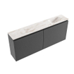 MONDIAZ TURE-DLUX Meuble toilette - 120cm - Dark Grey - EDEN - vasque Frappe - position droite - 1 trou de robinet SW1102742