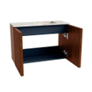 Mondiaz JOYA-DLUX 60cm meuble de salle de bains - couleur Ruby - Vasque FAYE position Droite Sans trou de robinet couleur Frappe. SW1426226