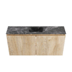 MONDIAZ TURE-DLUX Meuble toilette - 100cm - Washed Oak - EDEN - vasque Lava - position centrale - 1 trou de robinet SW1104101