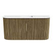 Mondiaz JOYA 83.2cm toiletmeubel - ronding links en rechts kleur Dusk - Wastafel FAYE positie Midden Zonder kraangat kleur Talc. SW1421629
