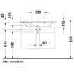 Duravit Durastyle lavabo 80x48cm 1 trou de robinet avec trop-plein blanc SW54145